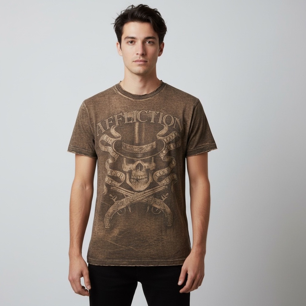 Affliction T-Shirt Classic tan XL